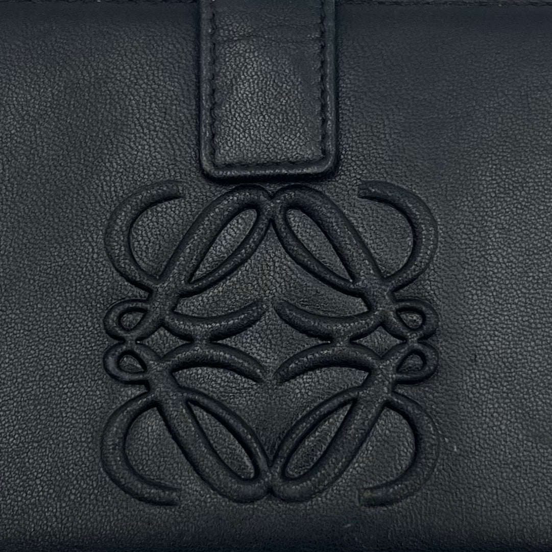 Loewe Black Anagram Soft Leather Long Bifold Wallet