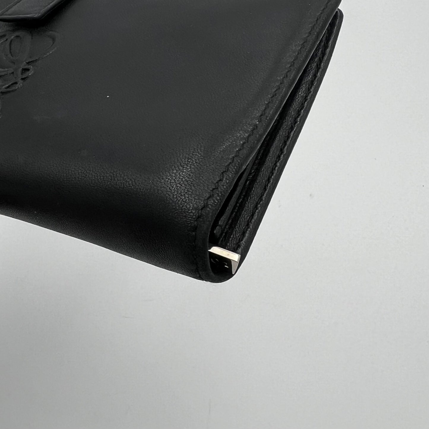 Loewe Black Anagram Soft Leather Long Bifold Wallet