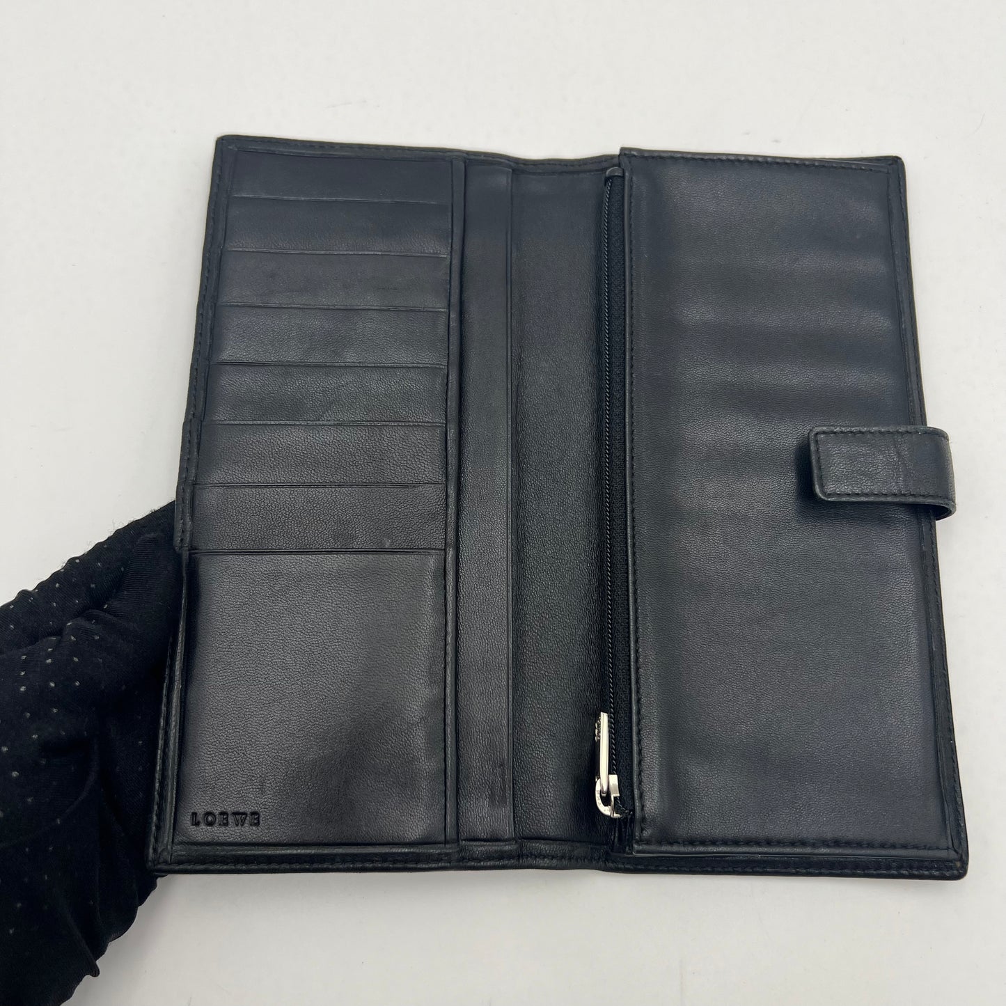 Loewe Black Anagram Soft Leather Long Bifold Wallet