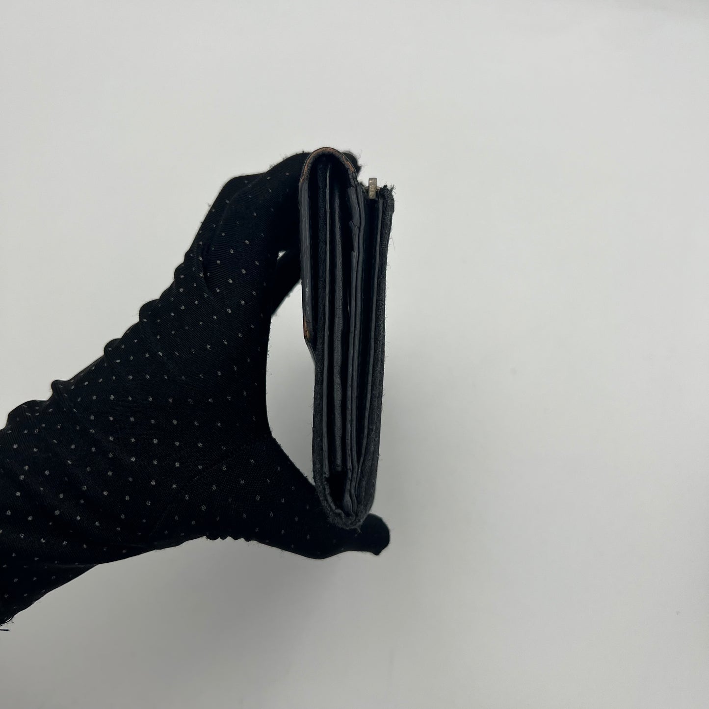 Chirstian Dior Black Trotter Street Chic Trifold Long Wallet