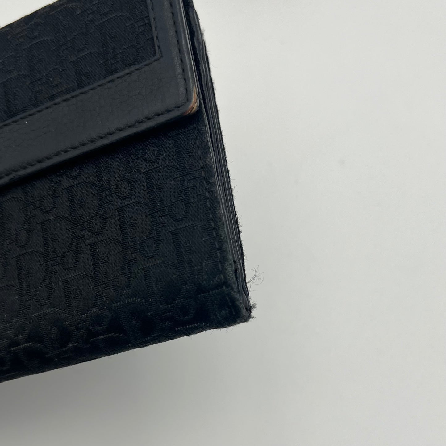 Chirstian Dior Black Trotter Street Chic Trifold Long Wallet