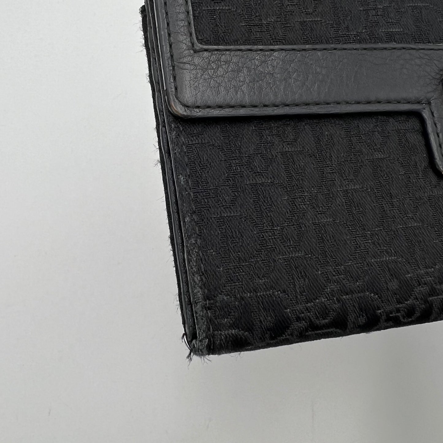 Chirstian Dior Black Trotter Street Chic Trifold Long Wallet