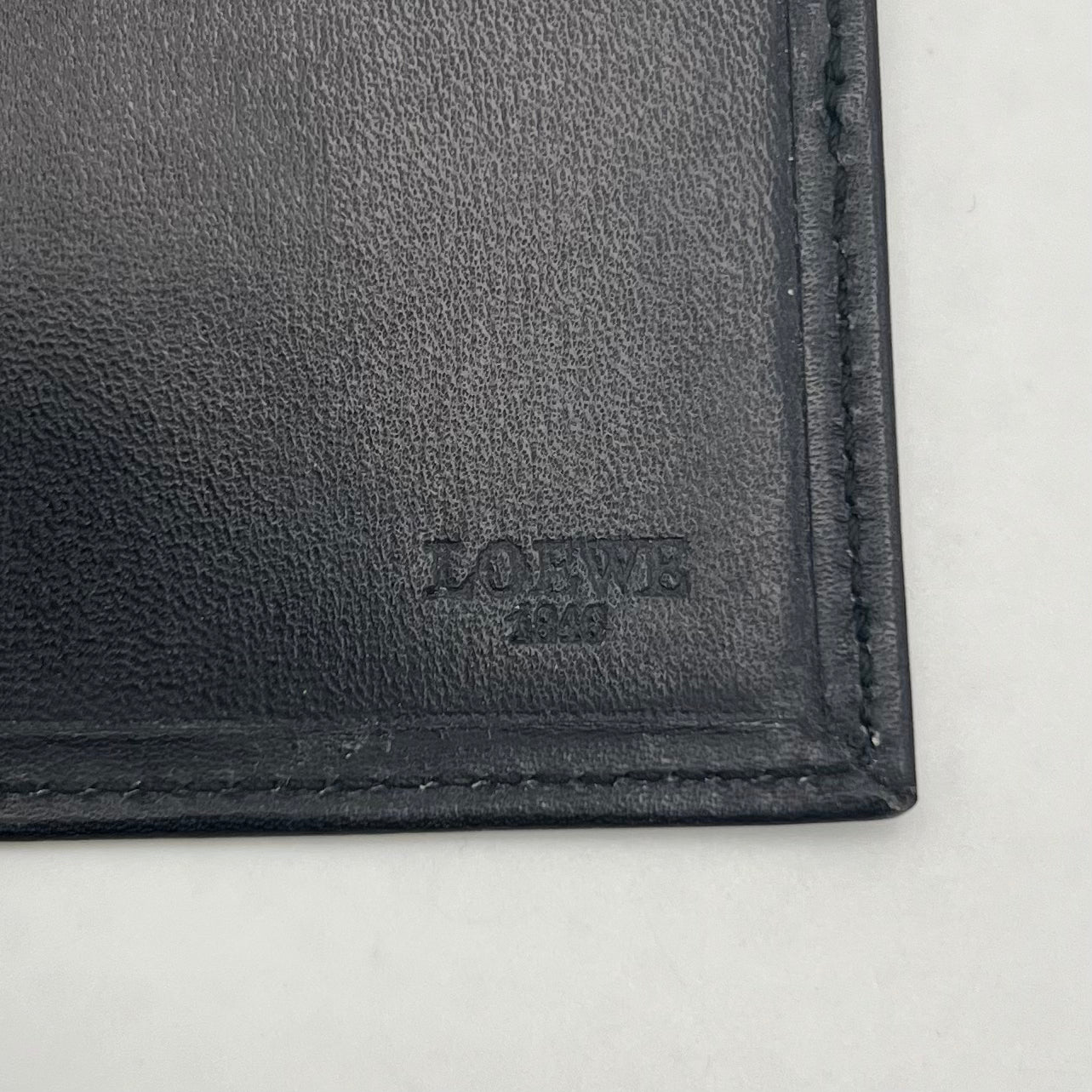 Loewe Black Anagram Leather Passport Holder