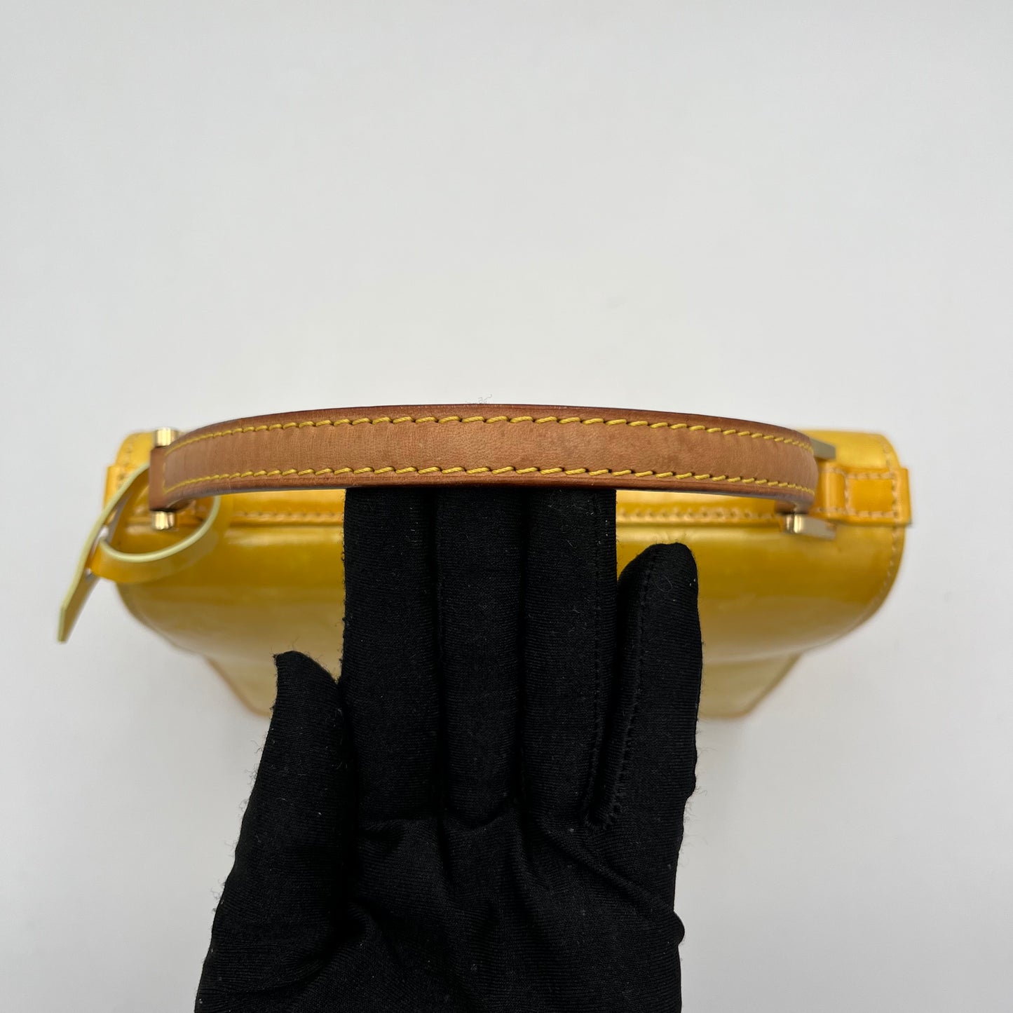 LV Monogram Yellow Vernis Spring Street Handbag