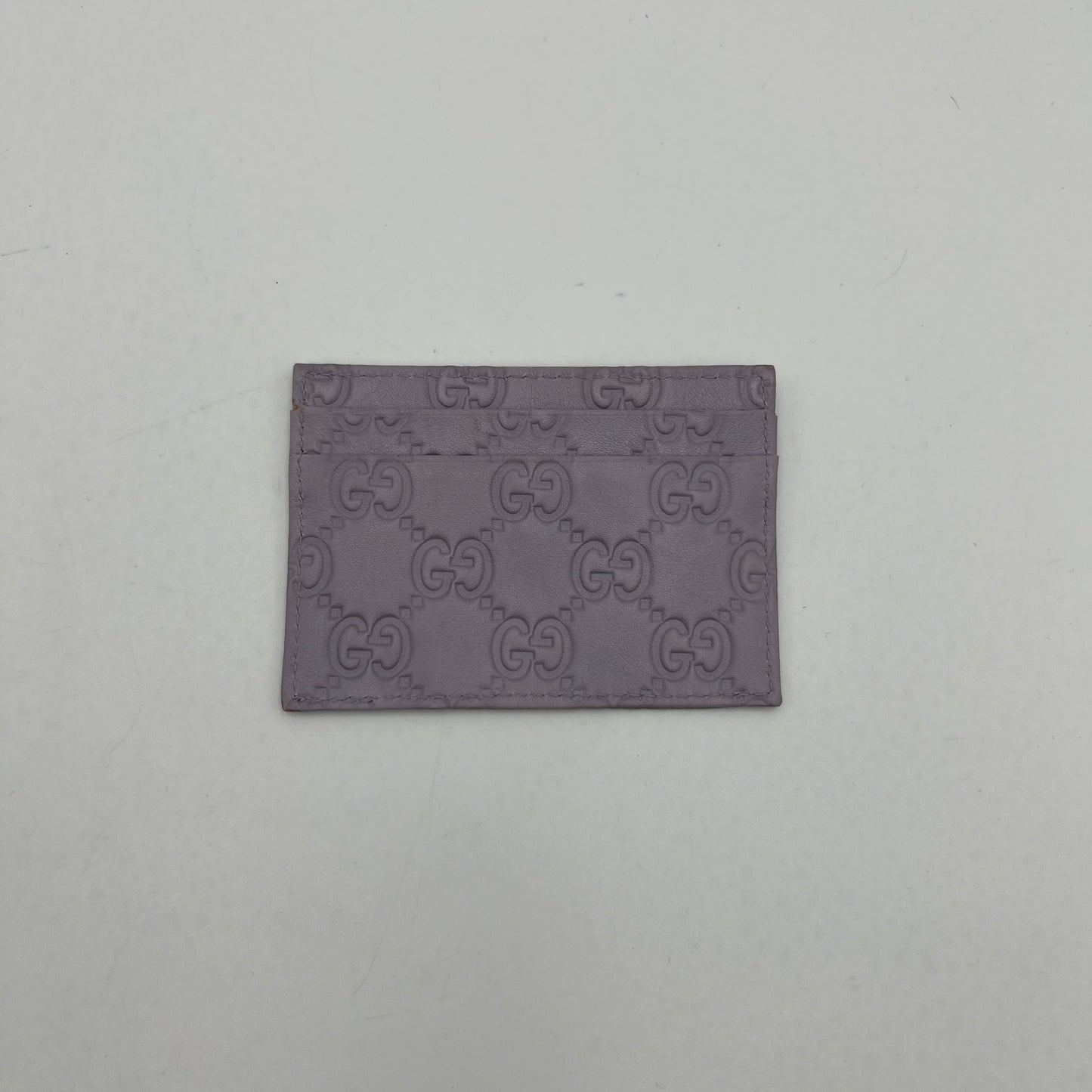 Gucci Lavender Guccissima Leather Card Holder