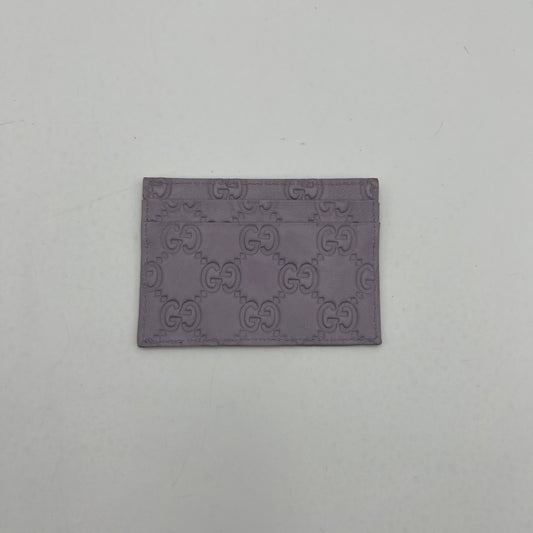 Gucci Lavender Guccissima Leather Card Holder