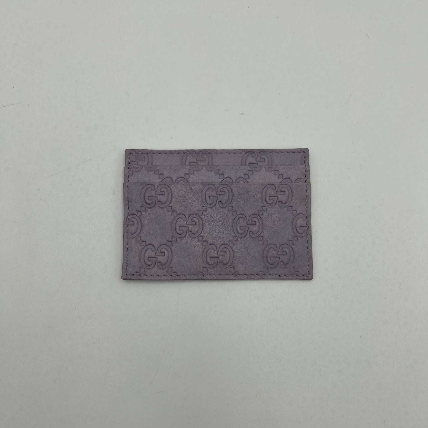 Gucci Lavender Guccissima Leather Card Holder