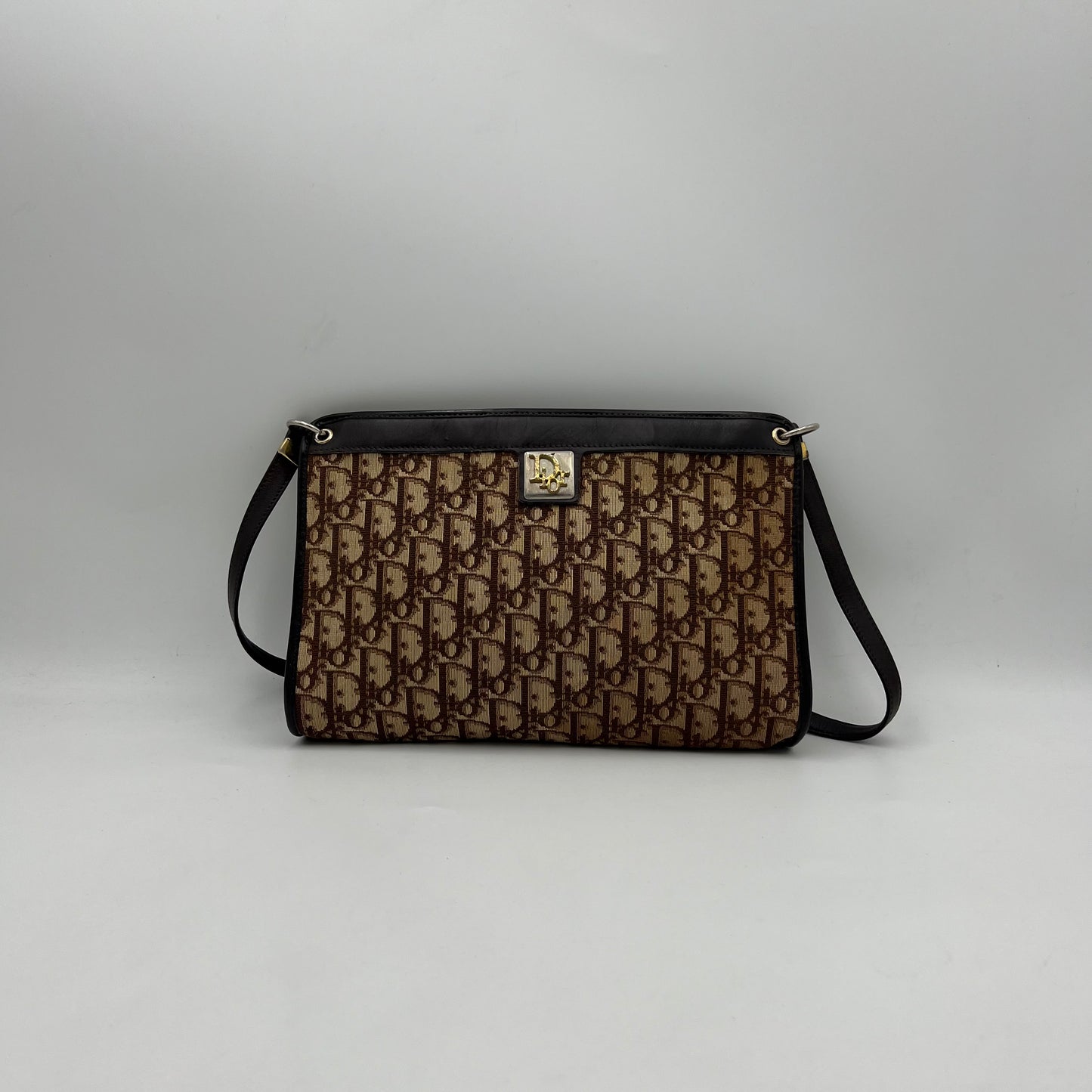 Christian Dior Brown Monogram Trotter Shoulder Bag