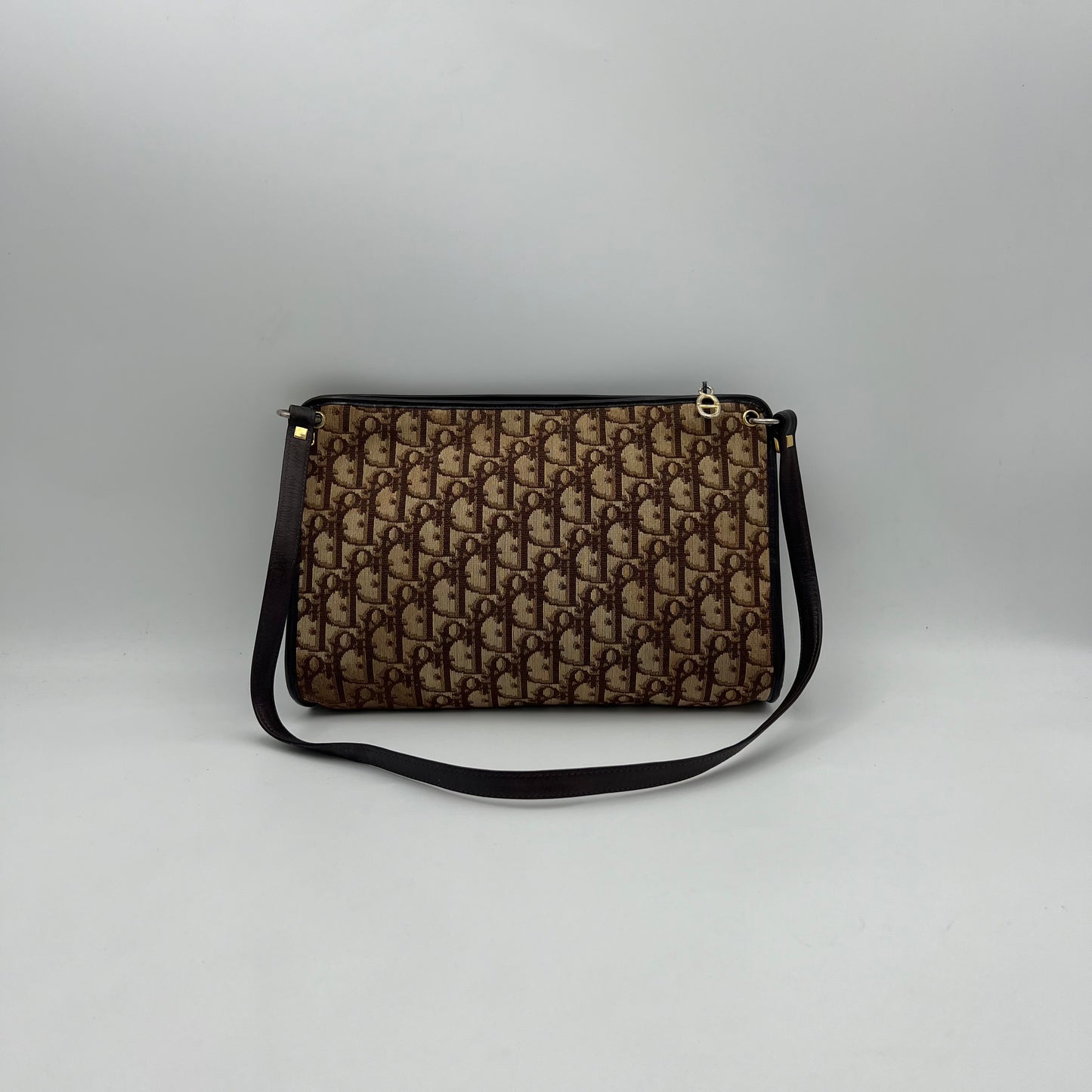 Christian Dior Brown Monogram Trotter Shoulder Bag