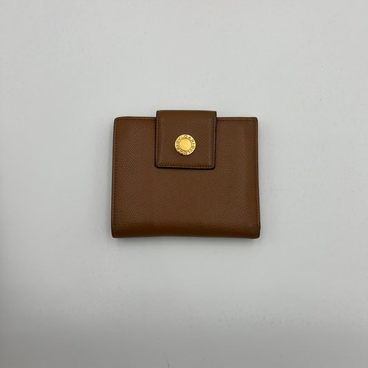Bvlgari Brown Leather Bifold Wallet