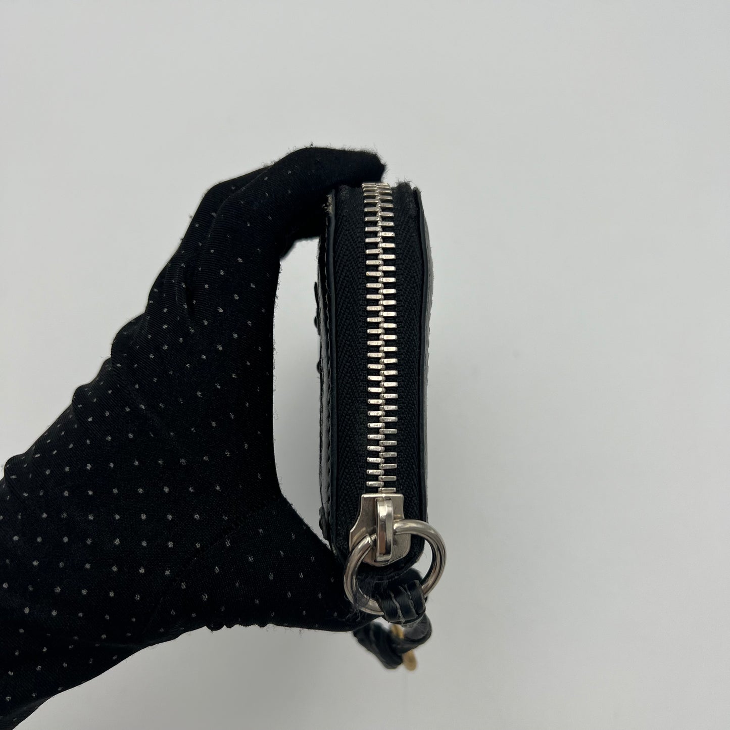 Chloe Black Leather Paddington Zip Around Long Wallet