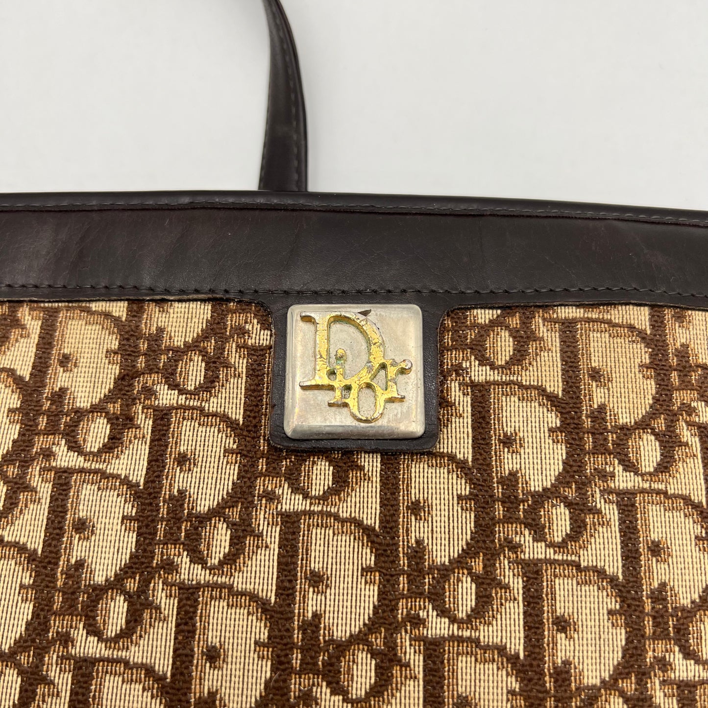 Christian Dior Brown Monogram Trotter Shoulder Bag