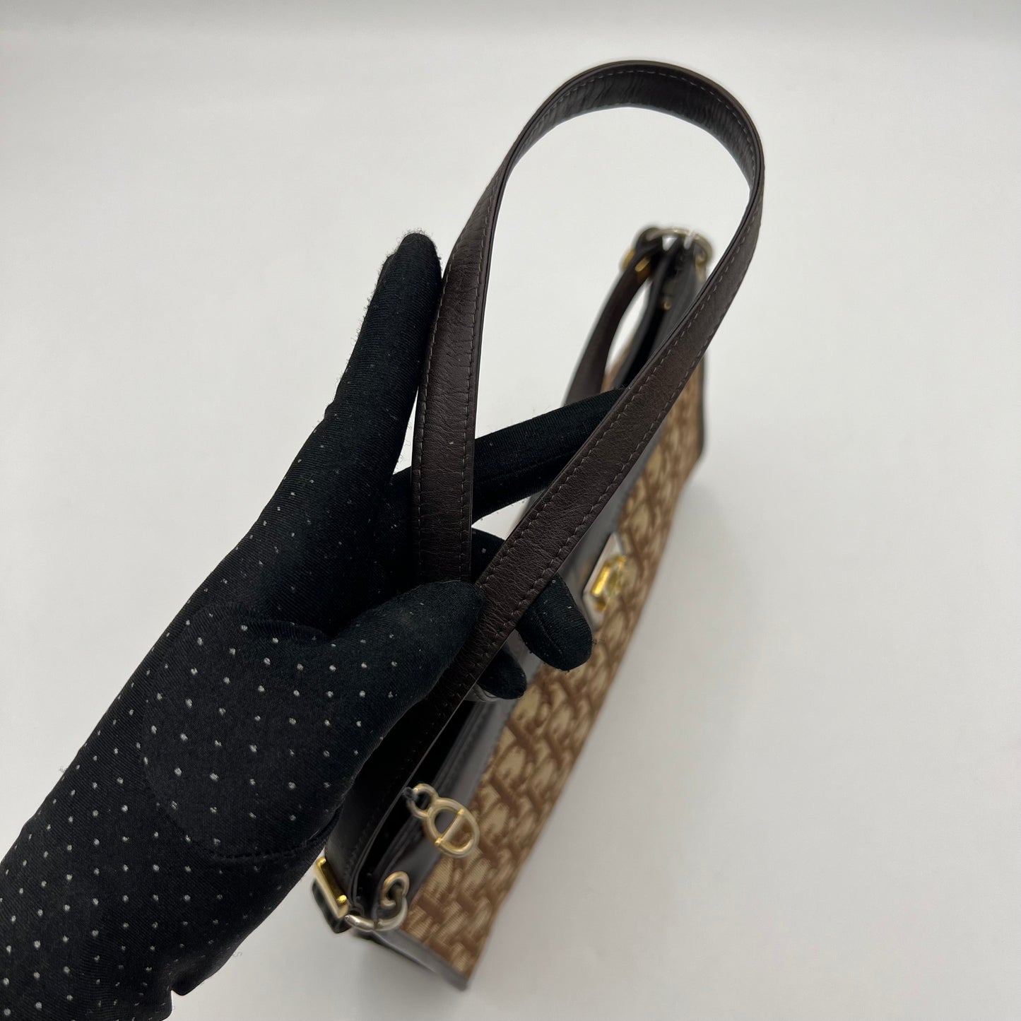 Christian Dior Brown Monogram Trotter Shoulder Bag