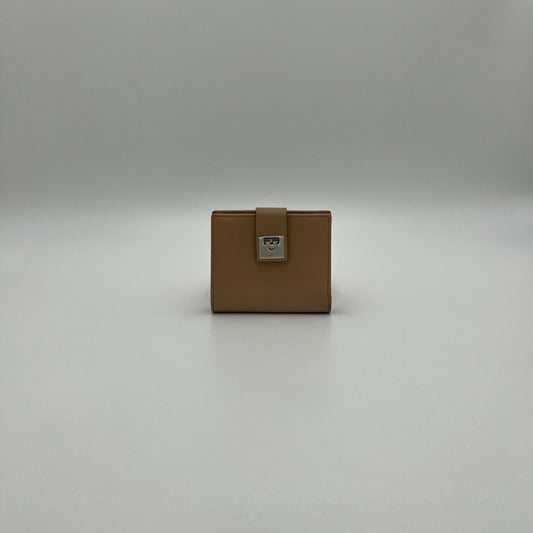 Salvatore Ferragamo Tan Leather Gancini Short Bifold Wallet
