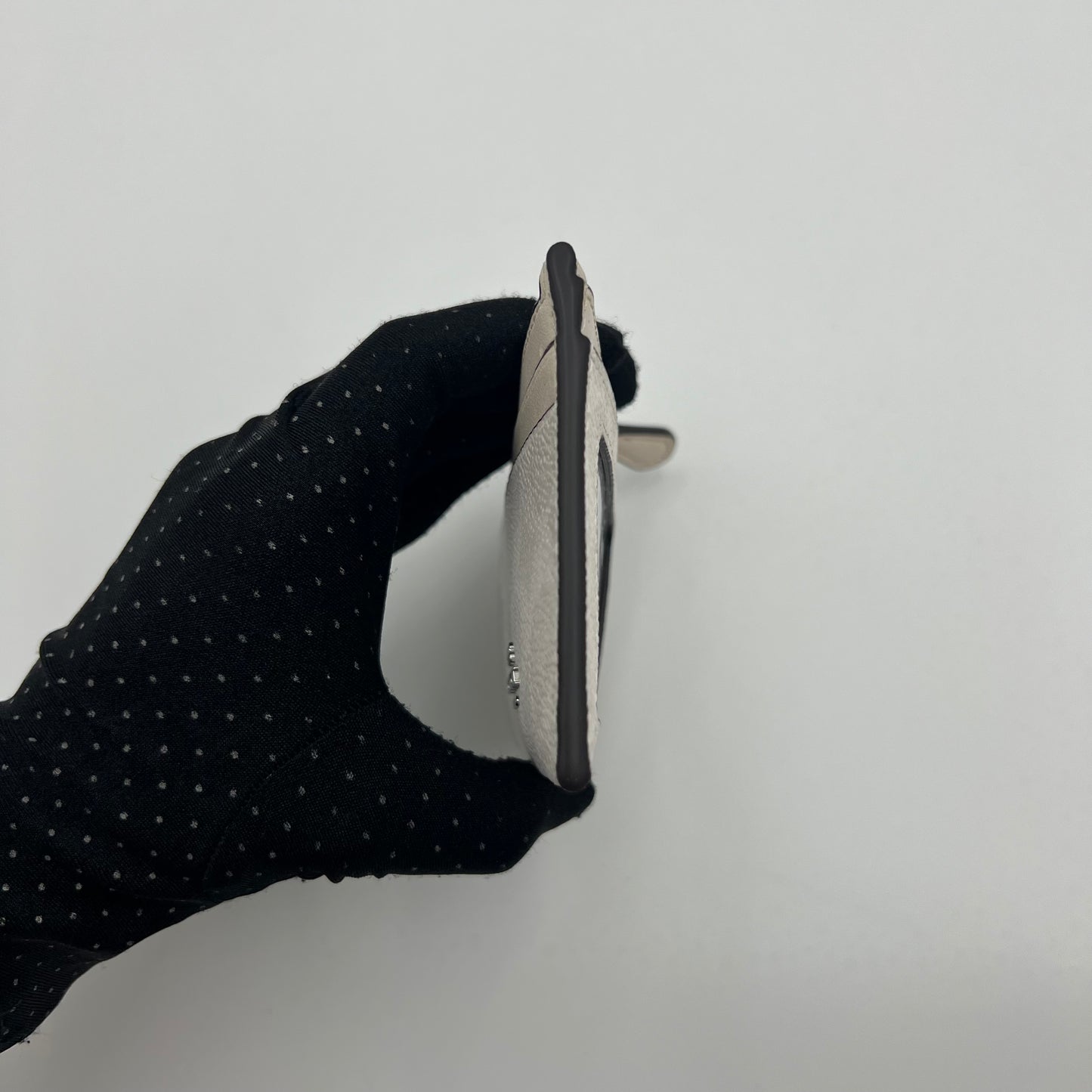 Coach White Signature Canvas Mini Card Case