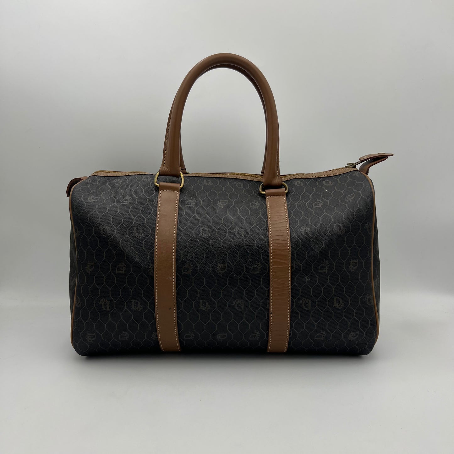 Christian Dior Dark Gray Honeycomb Boston 40