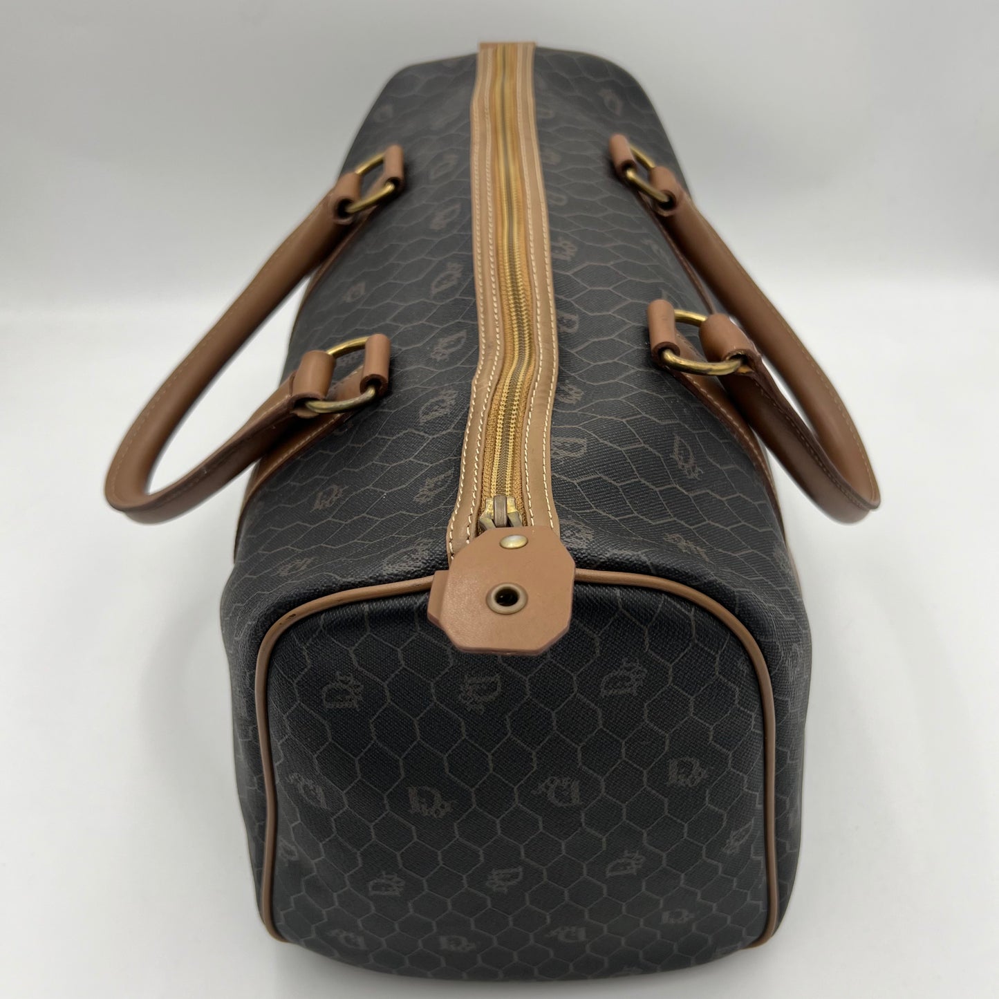 Christian Dior Dark Gray Honeycomb Boston 40