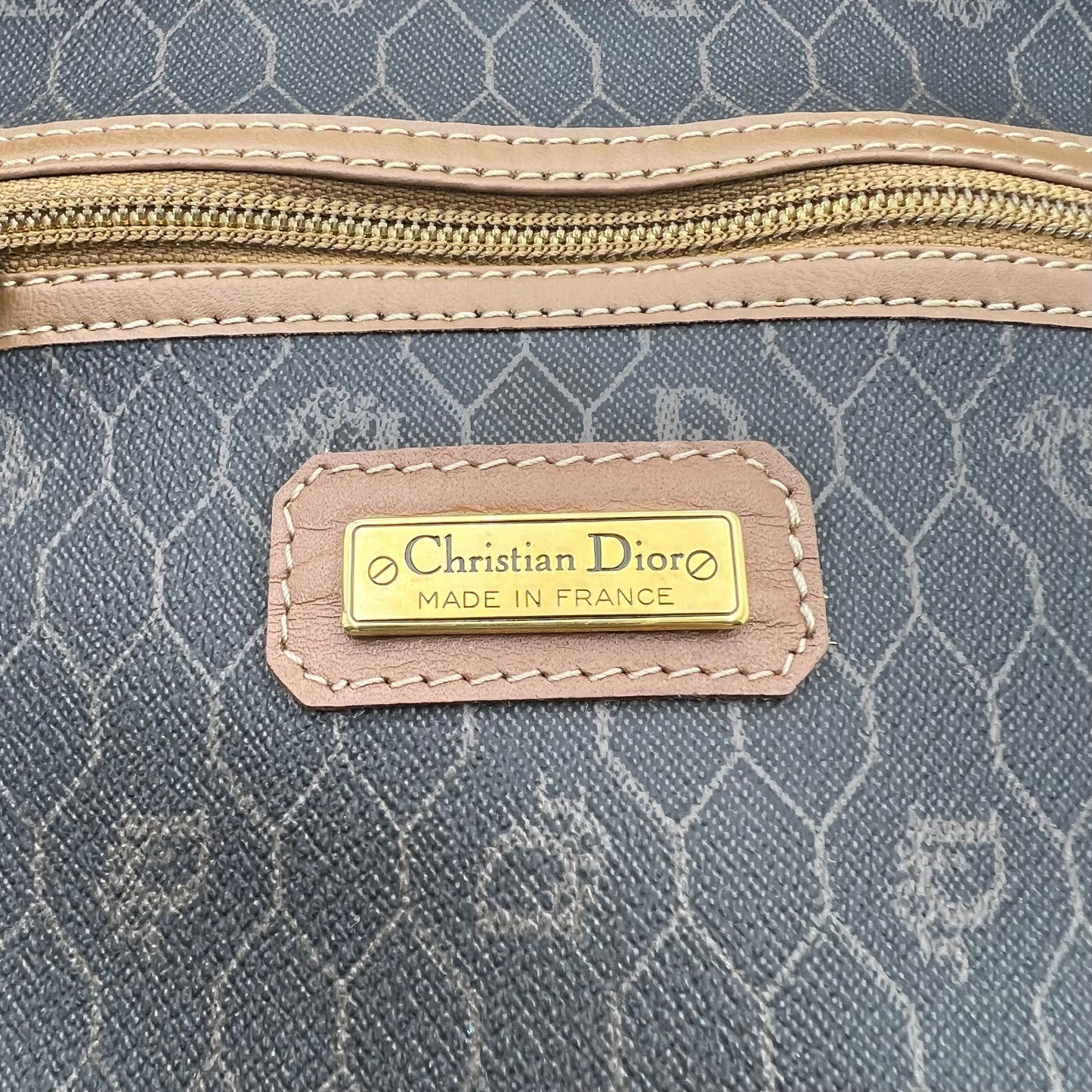 Christian Dior Dark Gray Honeycomb Boston 40