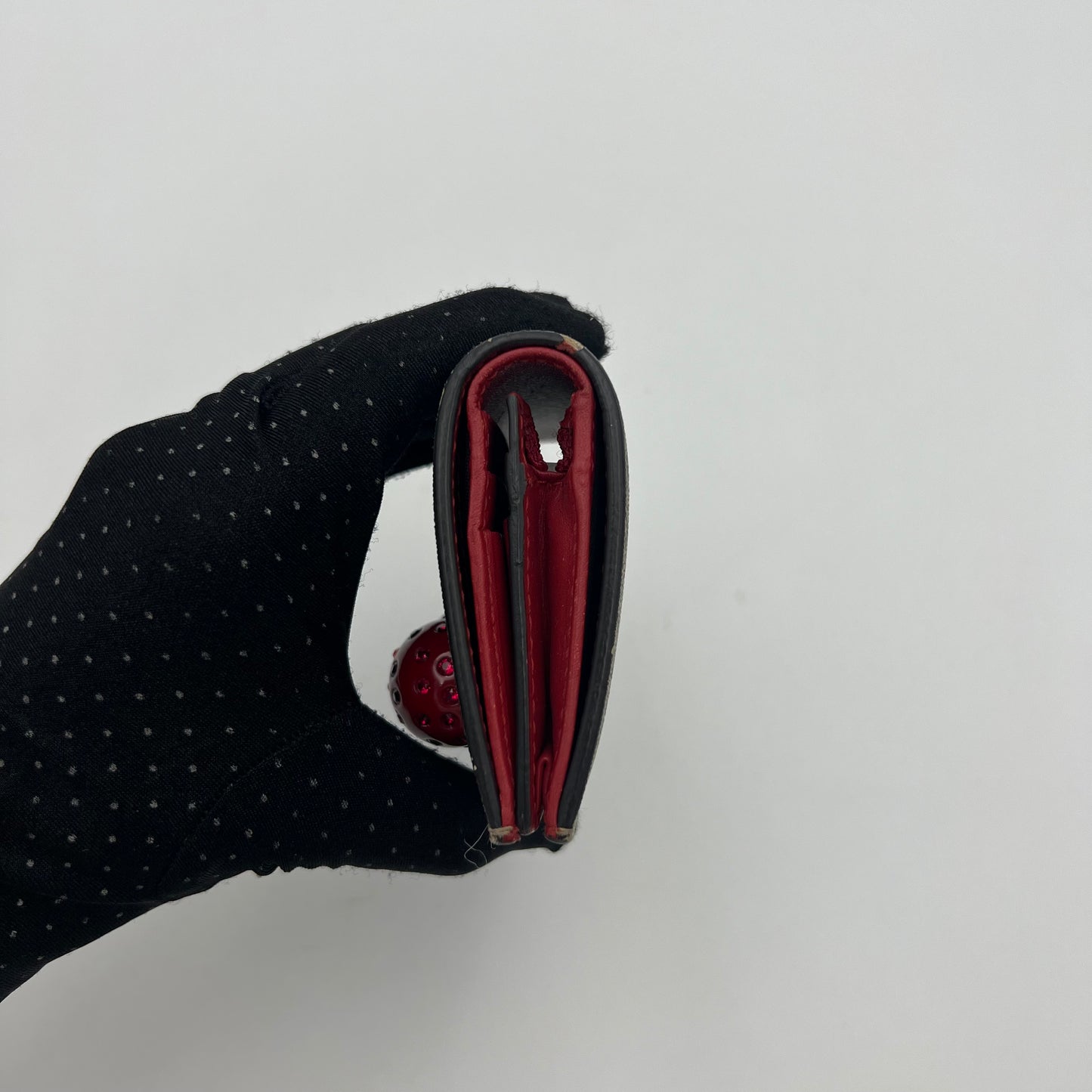 Gucci Monogram Canvas Cherry Short Wallet