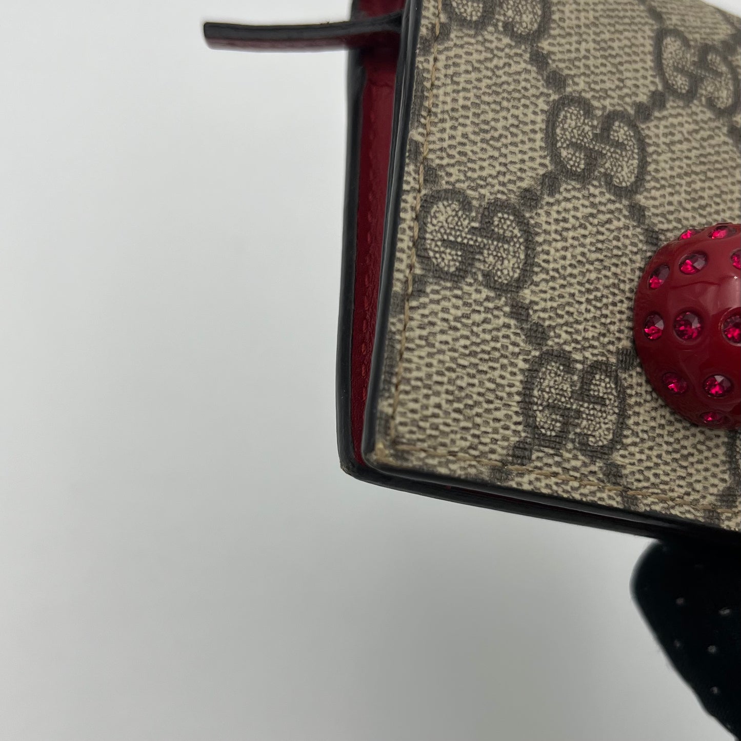 Gucci Monogram Canvas Cherry Short Wallet
