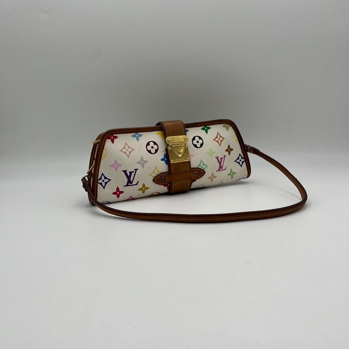 LV White Multicolor Shirley Shoulder Bag