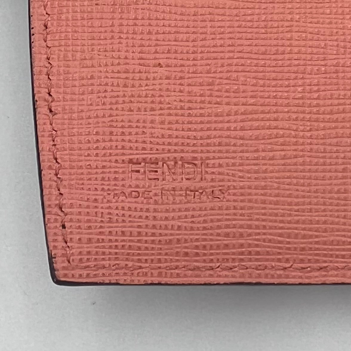 Fendi Tobacco Zucca Coated Canvas and Pink Leather Short Bifold Wallet