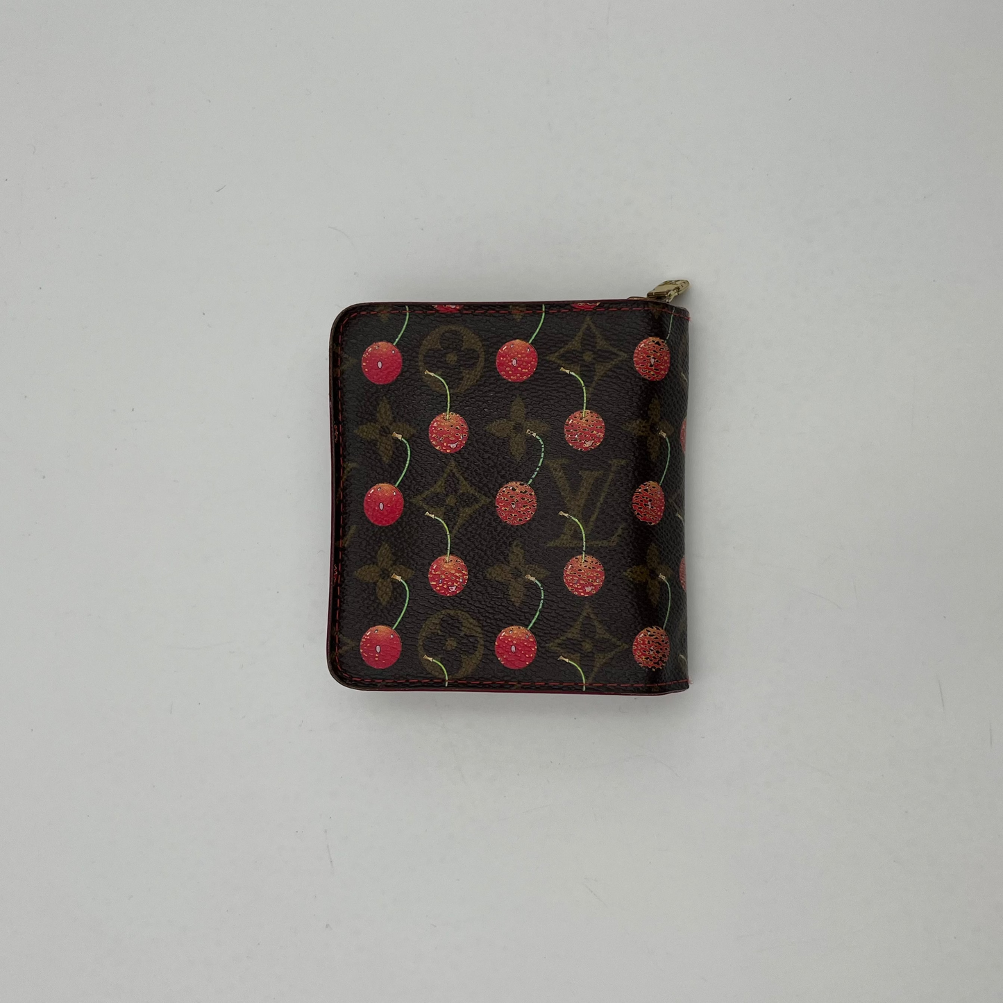 LV Takashi Murakami Monogram Cerises Bifold Compact Wallet