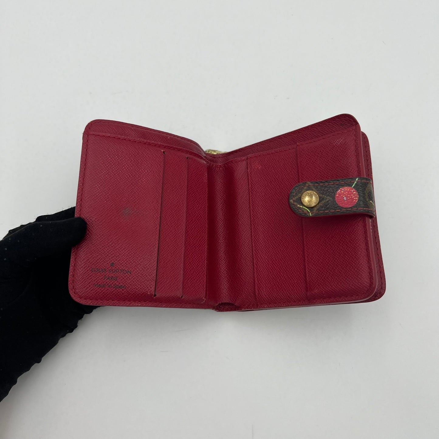 LV Takashi Murakami Monogram Cerises Bifold Compact Wallet