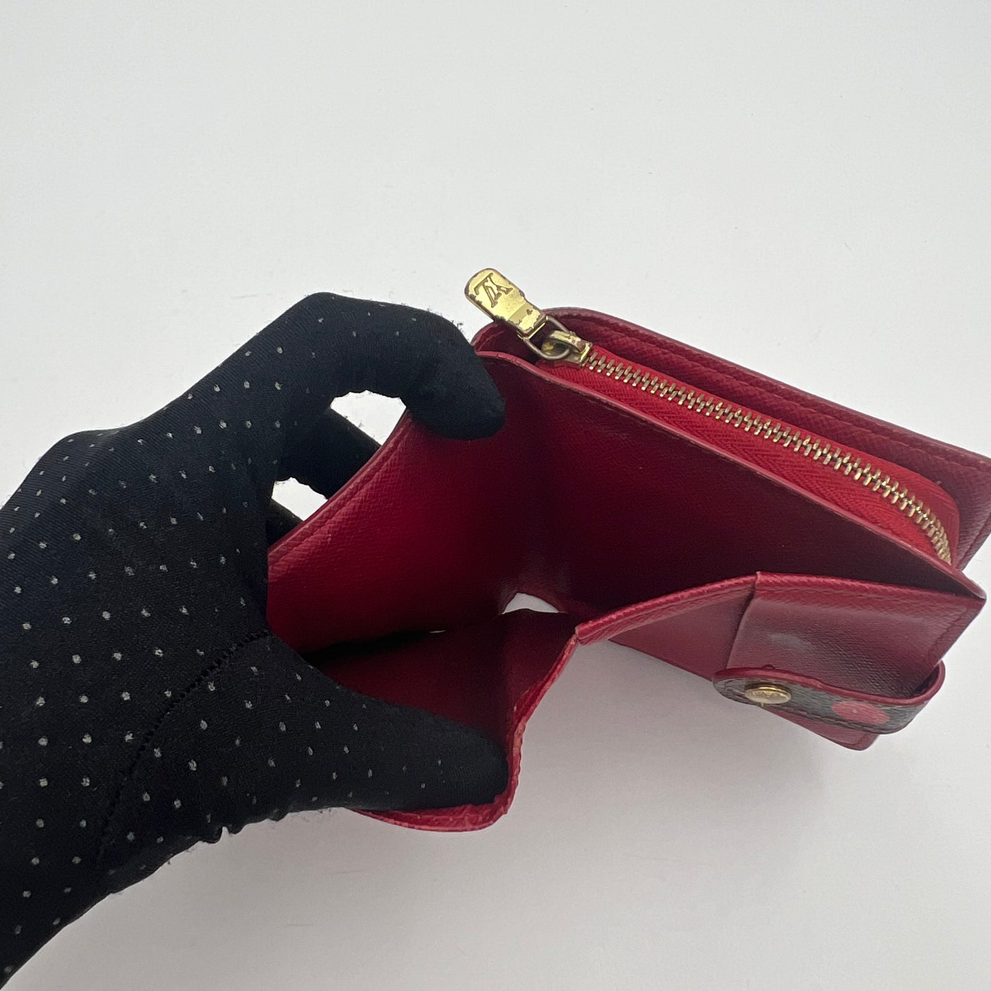 LV Takashi Murakami Monogram Cerises Bifold Compact Wallet