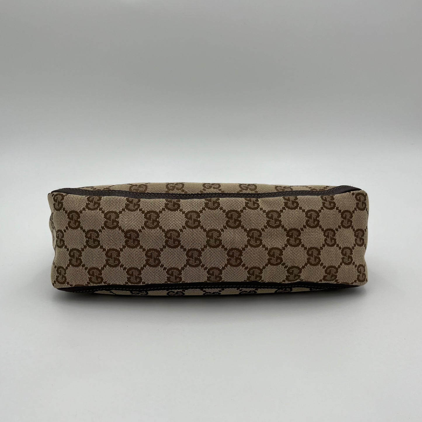 Gucci Brown Monogram Canvas and Leather Abbey D-Ring Pochette