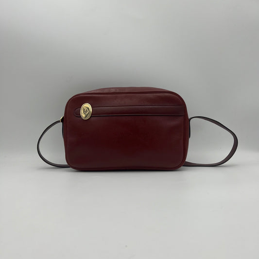 Christian Dior Burgundy Leather Medium Crossbody