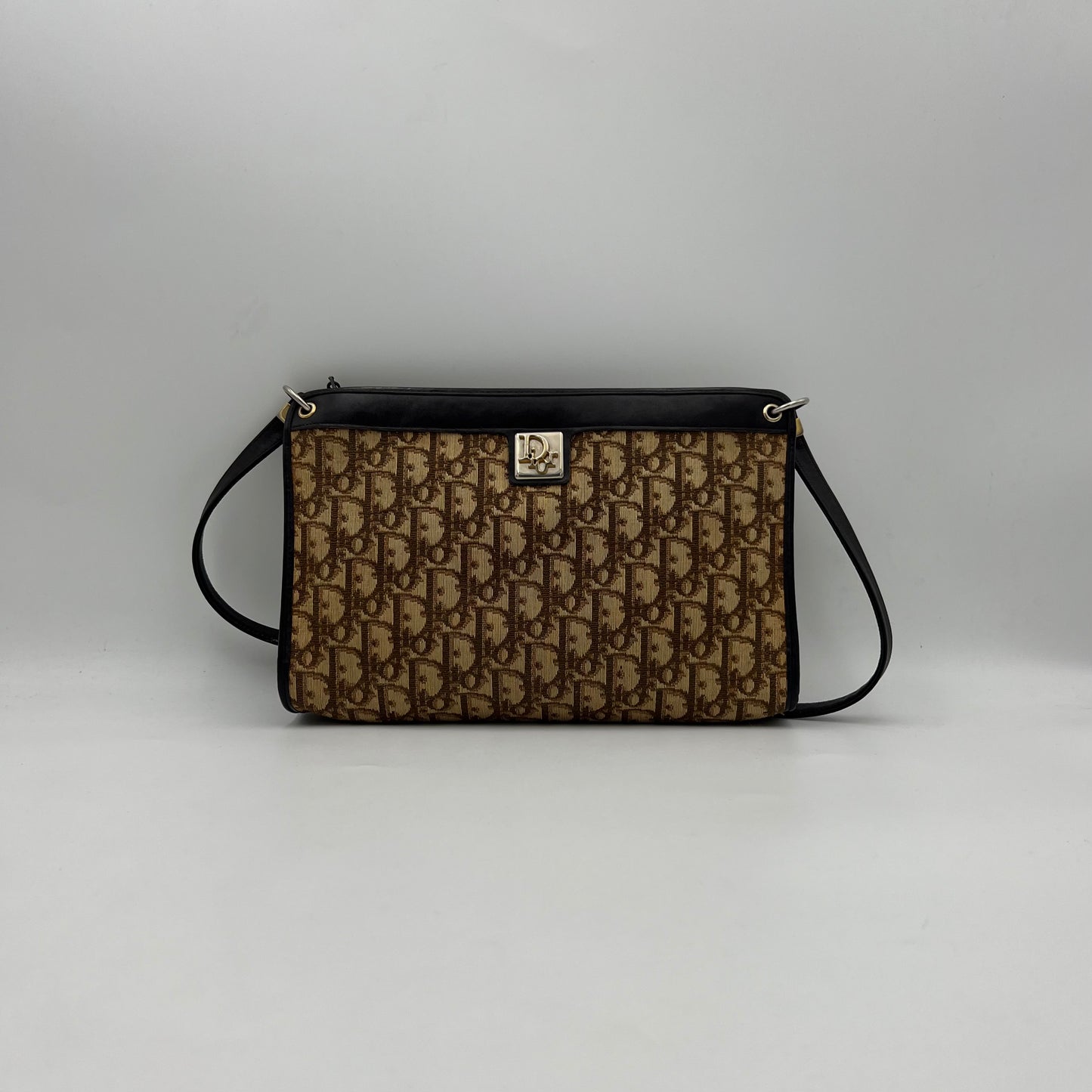 Christian Dior Brown Monogram Trotter Shoulder Bag