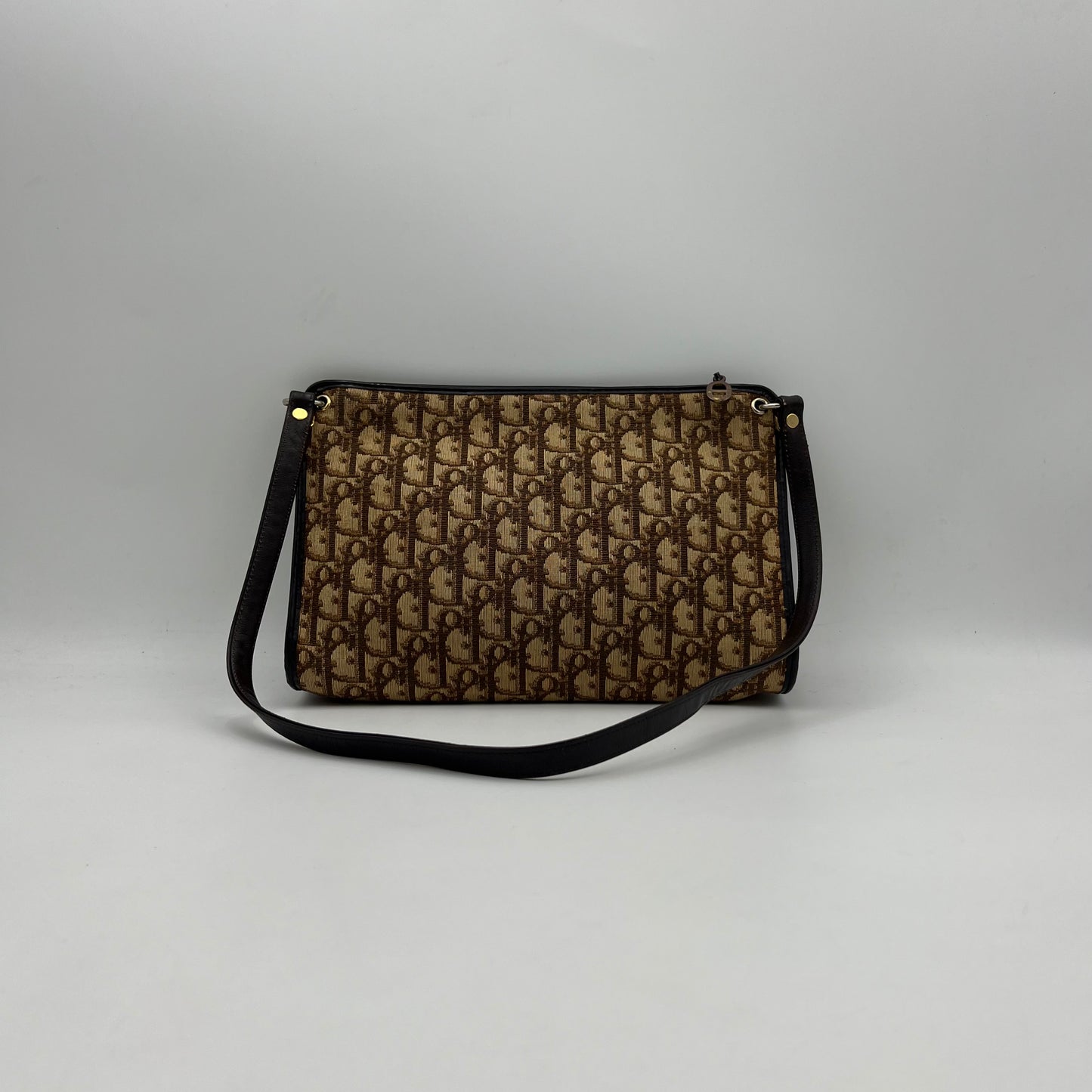 Christian Dior Brown Monogram Trotter Shoulder Bag