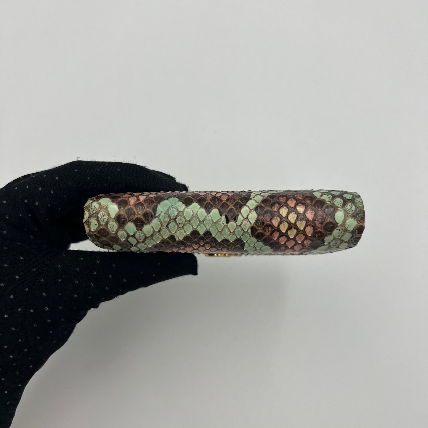 Gucci Multicolor Python Marmont Bifold Short Wallet GHW