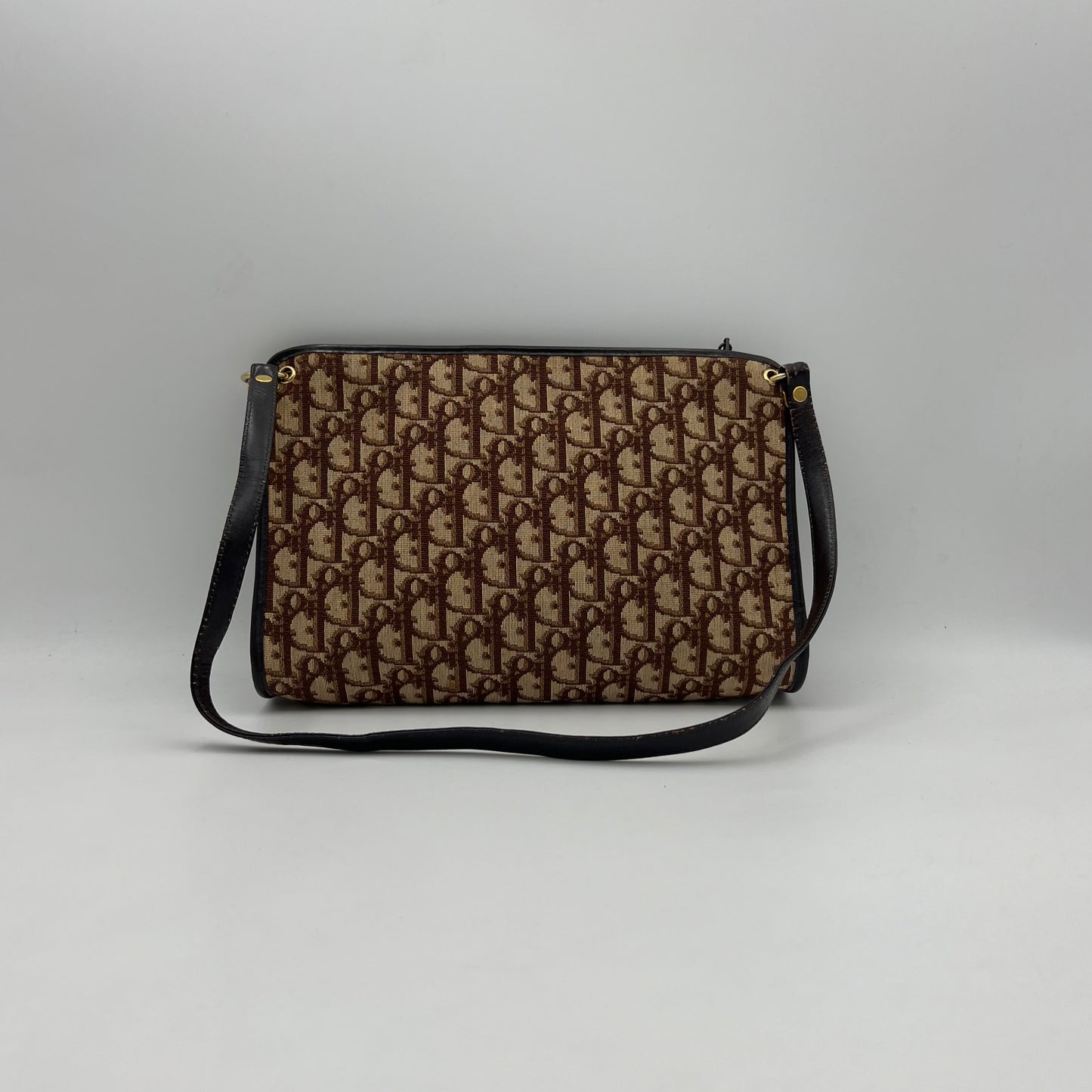 Christian Dior Brown Monogram Trotter Shoulder Bag