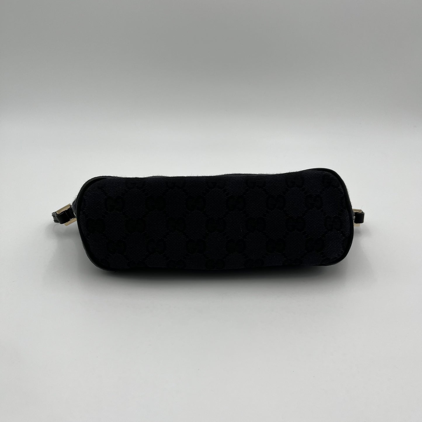Gucci Black Monogram Canvas Boat Pochette GHW