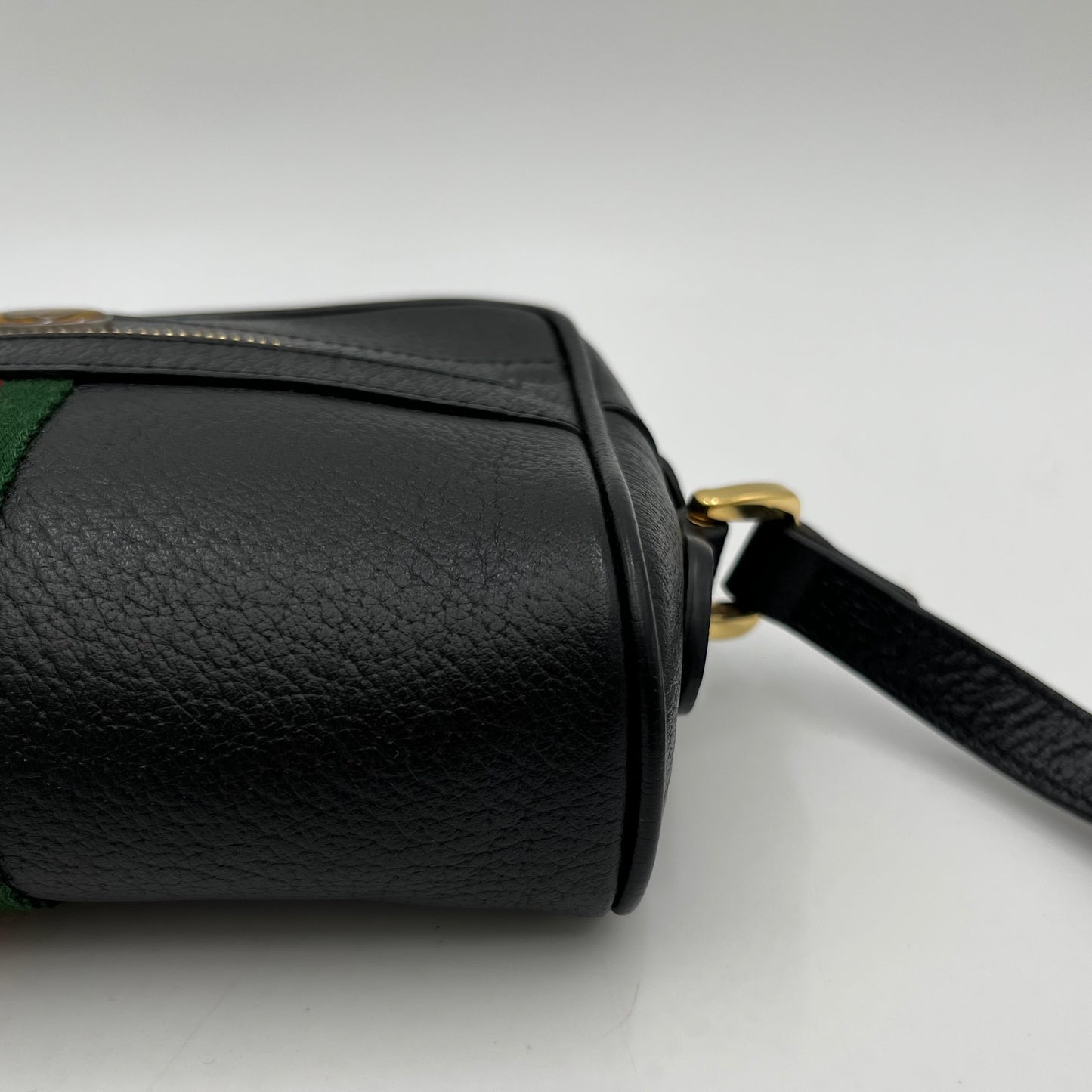 Gucci Black Leather Ophidia Mini Crossbody