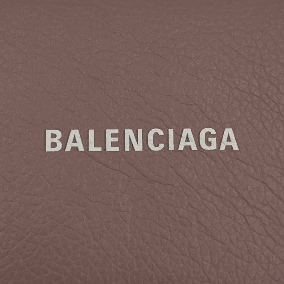Balenciaga Powder Pink Leather Cash Flap Card Wallet