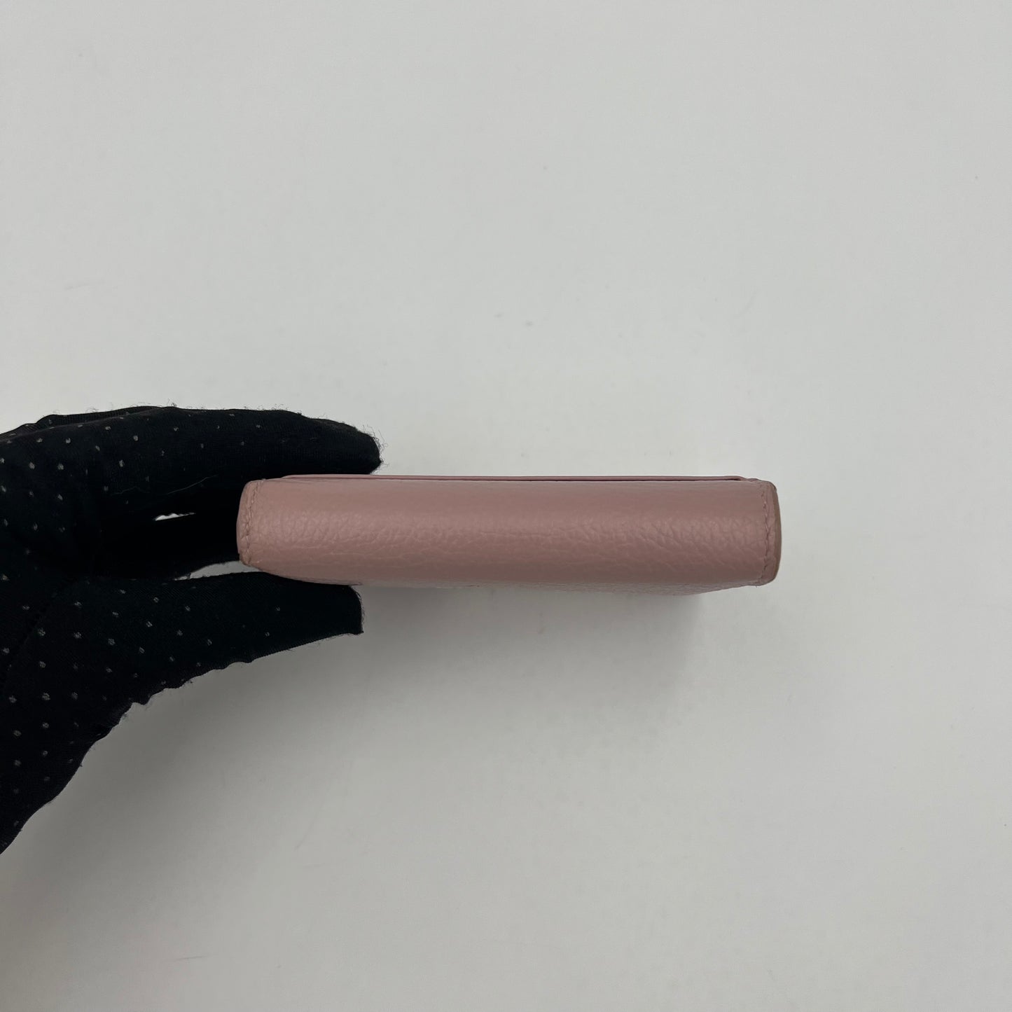 Balenciaga Powder Pink Leather Cash Flap Card Wallet