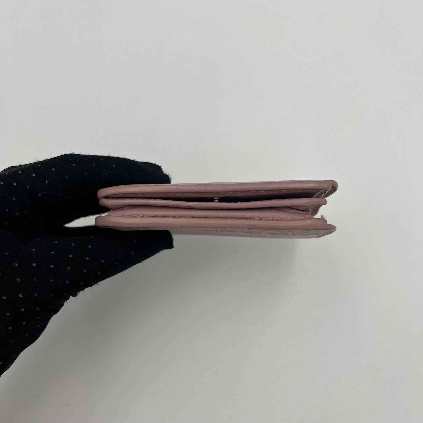 Balenciaga Powder Pink Leather Cash Flap Card Wallet