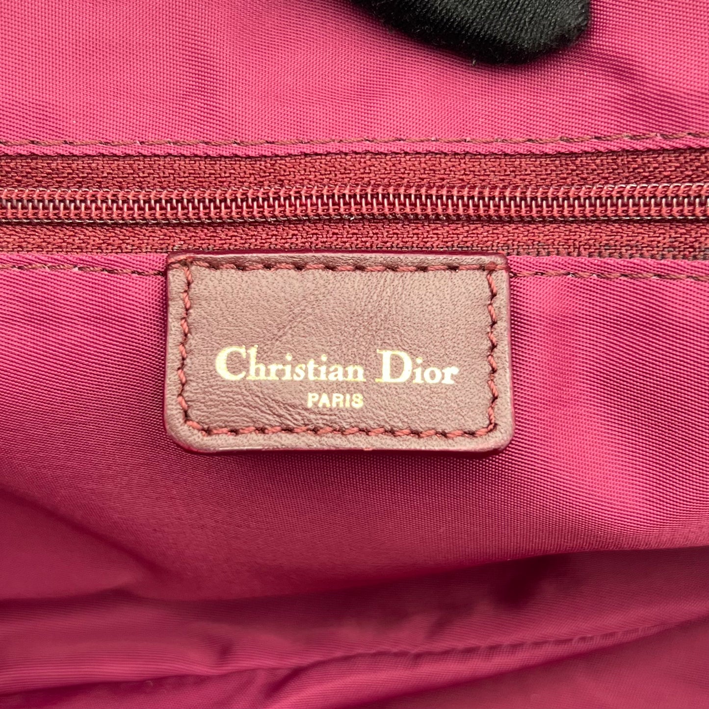 Christian Dior Galliano Red Monogram D Buckle Double Saddle Bowler