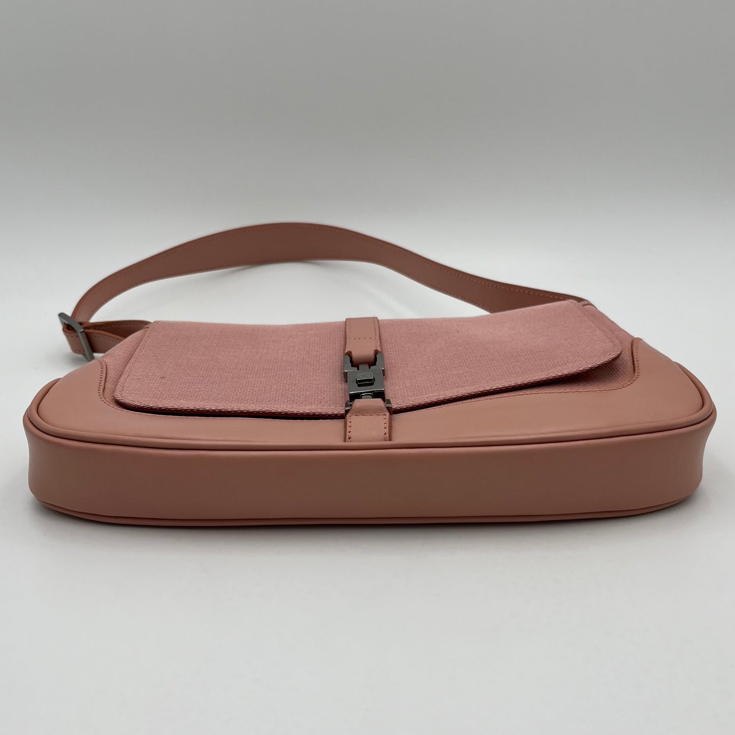 Gucci Pink and Leather Flap Jackie Shoulder Bag