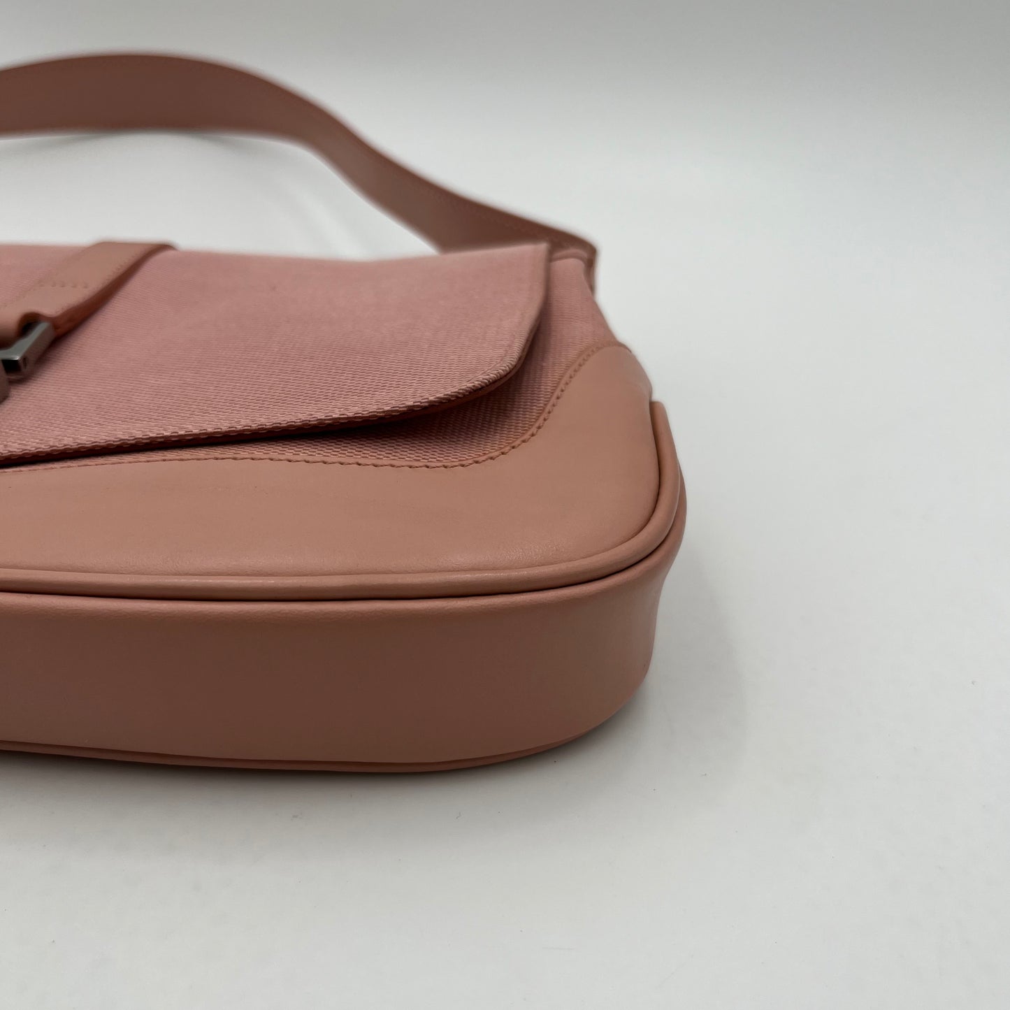 Gucci Pink and Leather Flap Jackie Shoulder Bag