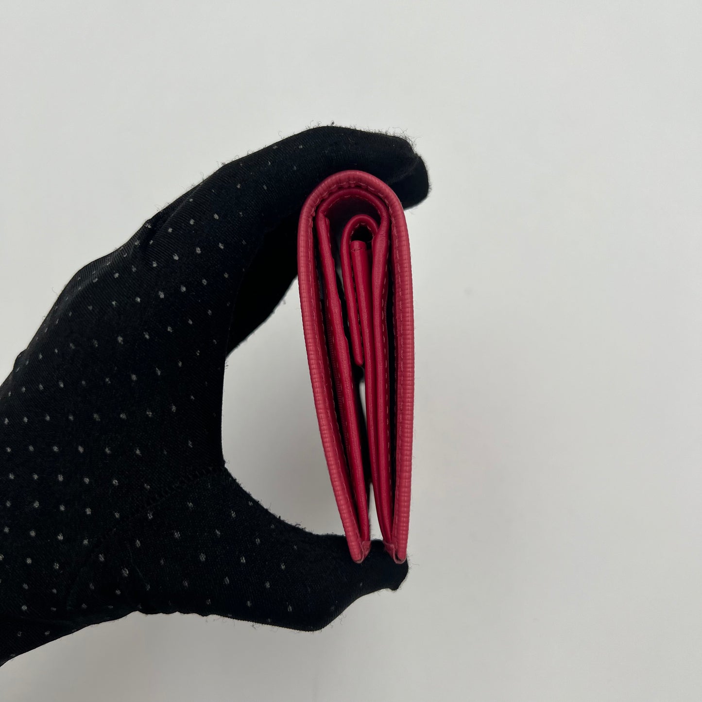 Prada Pink Vitello Move Short Bifold Wallet