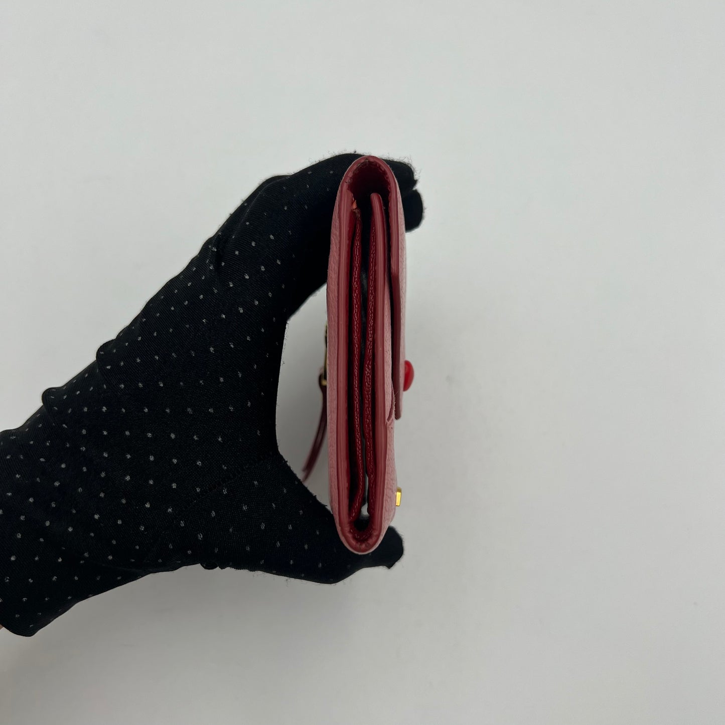 Miu Miu Pink Leather Heart Envelope Short Wallet