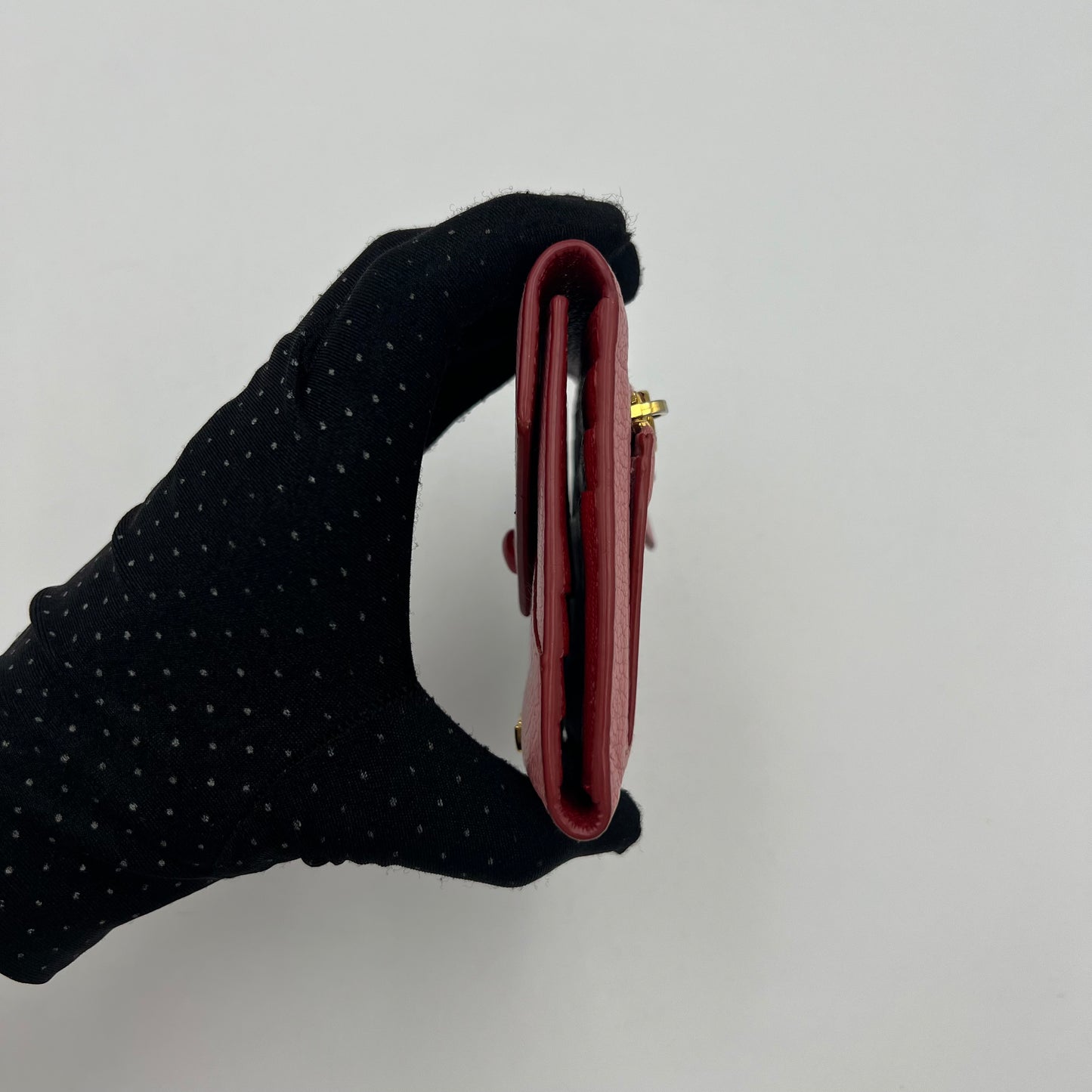 Miu Miu Pink Leather Heart Envelope Short Wallet