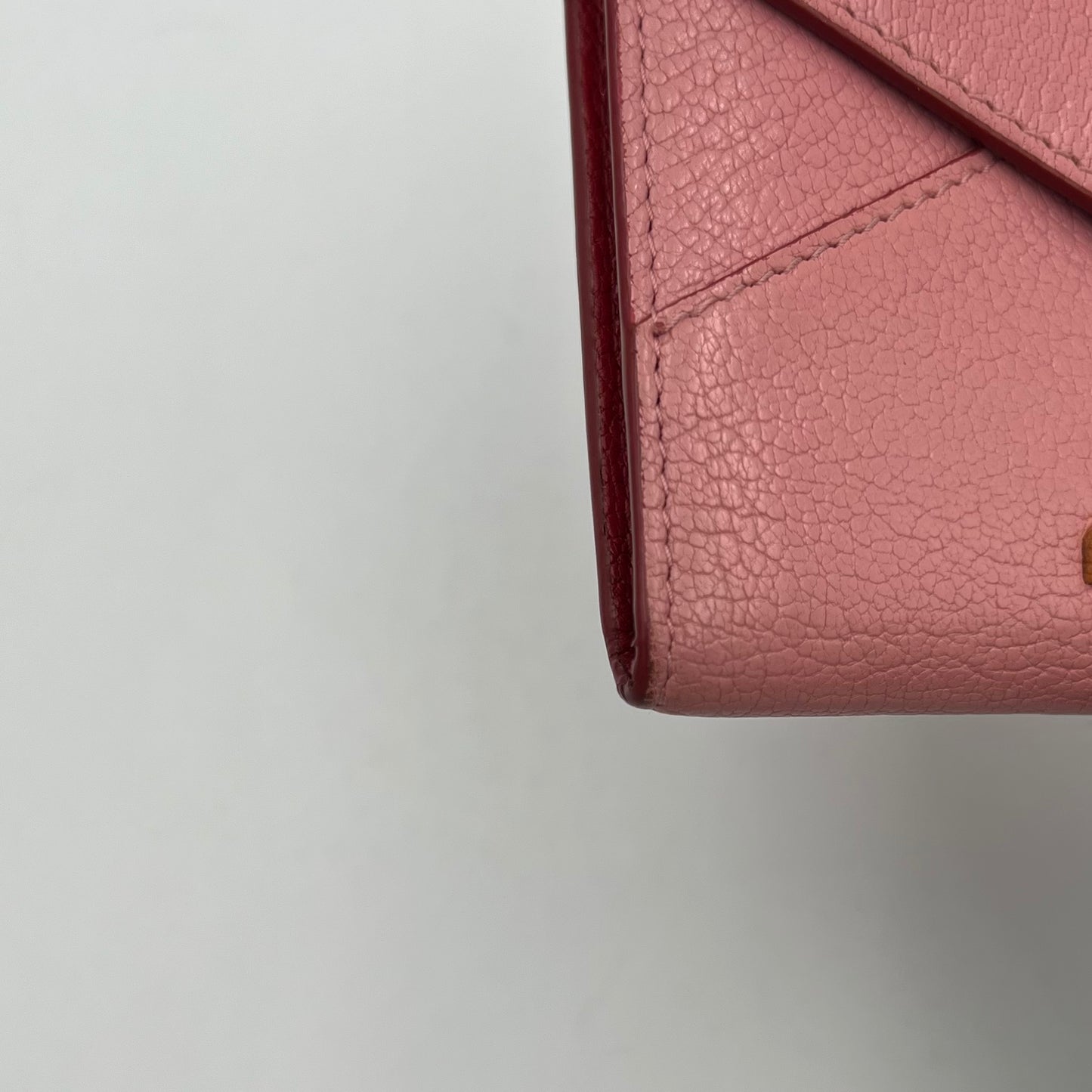 Miu Miu Pink Leather Heart Envelope Short Wallet
