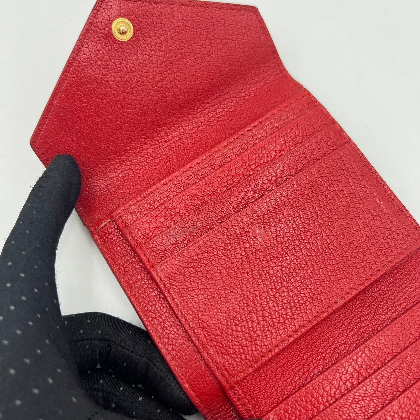 Miu Miu Pink Leather Heart Envelope Short Wallet