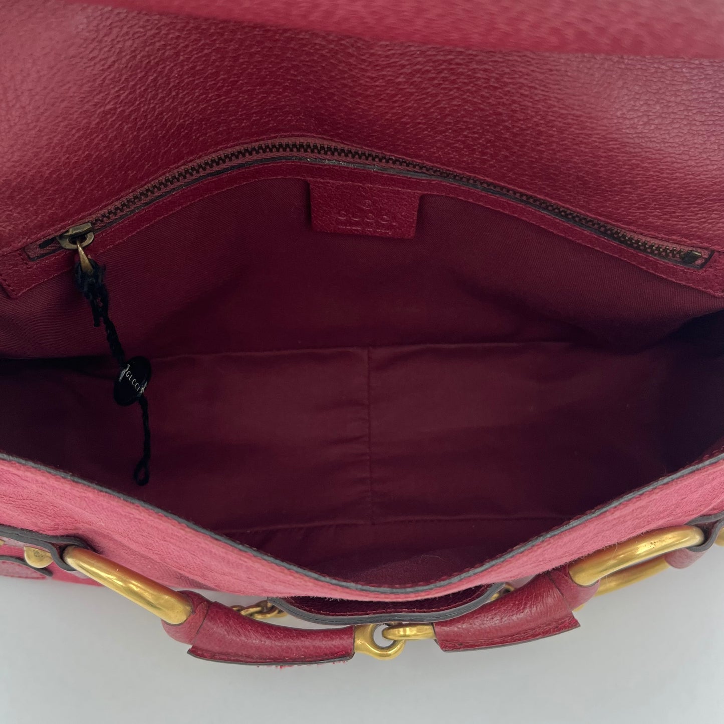 Gucci Pink GG Canvas and Leather Horsebit Shoulder Bag