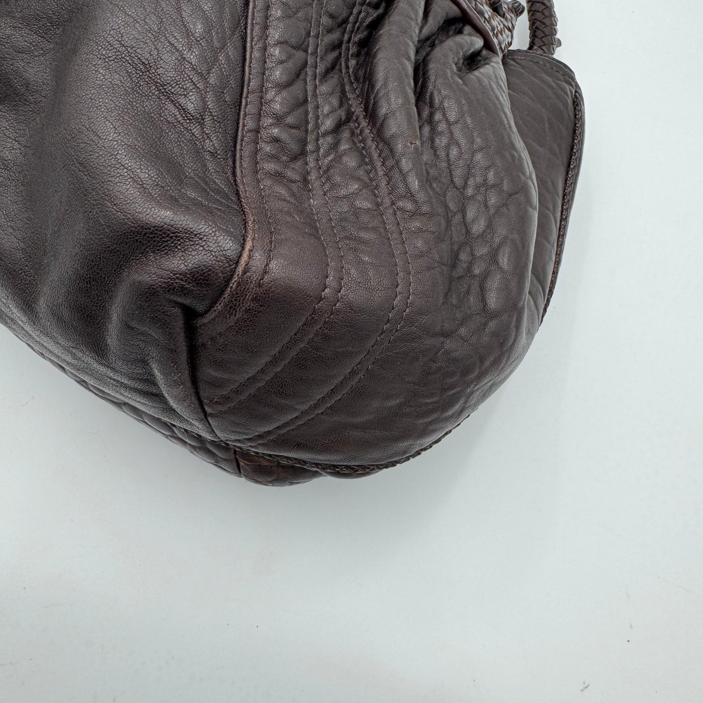 Fendi Brown Nappa Leather Spy Handbag
